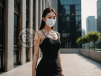 白衣黑裙自信女，时尚又休闲。
