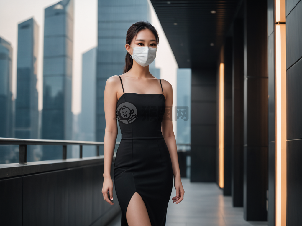 自信现代丽人风姿。