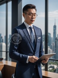 自信中国商人办公室内景照