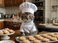 可爱的小猫糕点师
