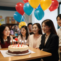 中国学生惊喜老师，温馨教室的礼物之约