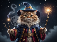 魔法猫咪的神秘魔法表演