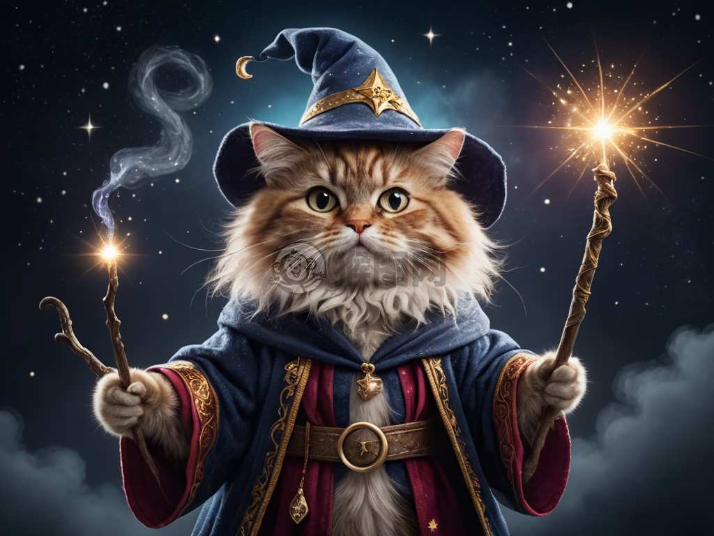 魔法猫咪的神秘魔法表演