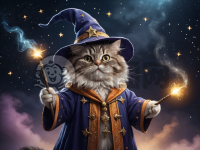 魔法猫咪的神秘魔法表演