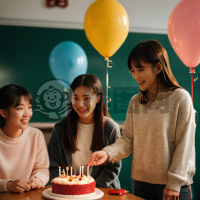 《中国学生惊喜老师 生日派对》