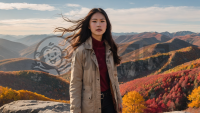 风中长裙少女踏秋语。