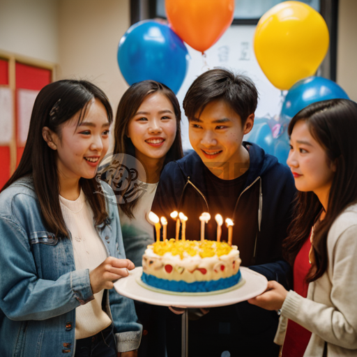 中国学生惊喜老师，送礼庆祝教师节