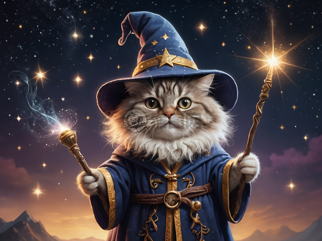 魔法猫咪的神秘魔法表演
