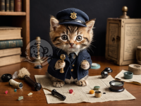 绒毛侦探小猫咪迷你现场找线索