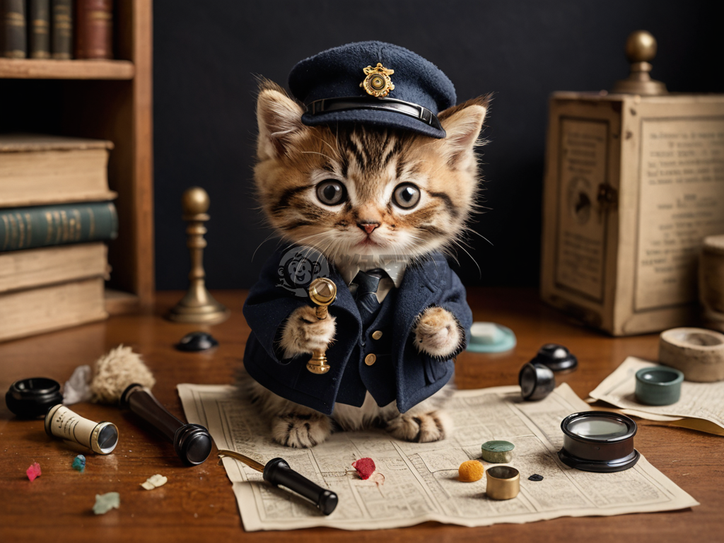 绒毛侦探小猫咪迷你现场找线索