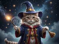 魔法猫咪的神秘魔法表演