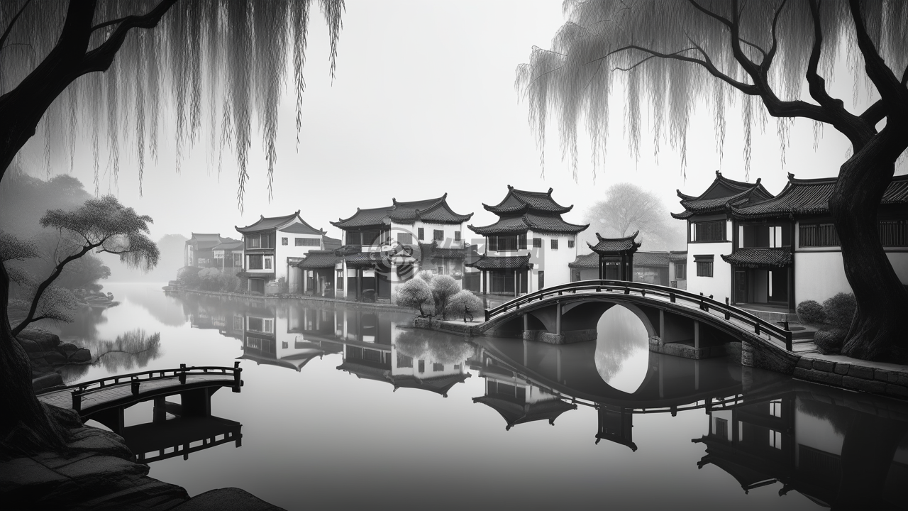 江南水乡静谧之景