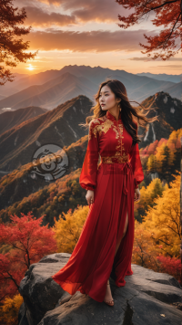 《红衣女侠独揽秋山》