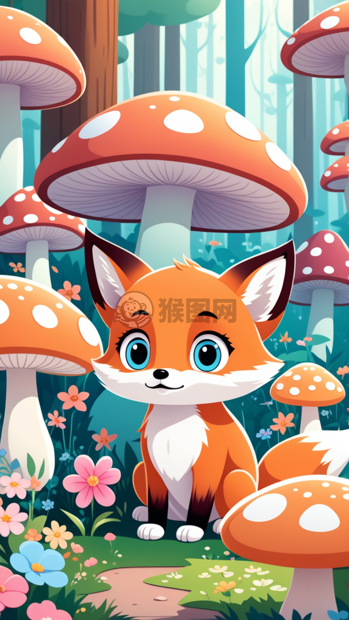 森林里的可爱狐狸探险记