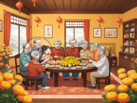 温馨重阳节 家人团聚乐洋洋
