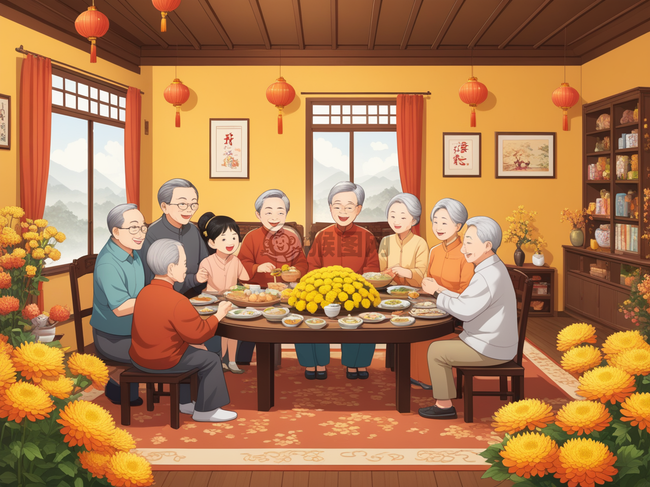 温馨重阳节 家人团聚乐洋洋