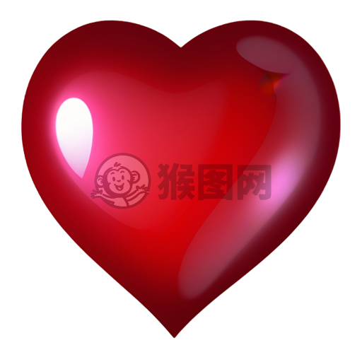 红心闪耀，简约设计，高对比度