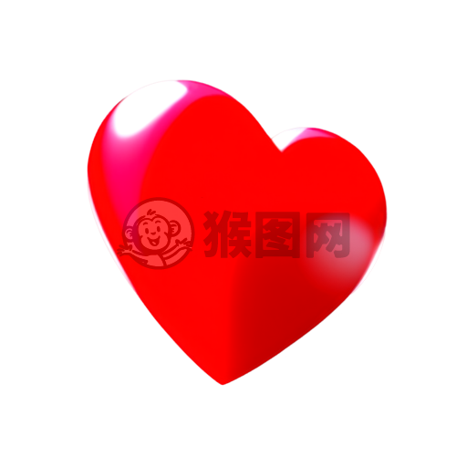 红心白底简约设计，高对比度高清图像