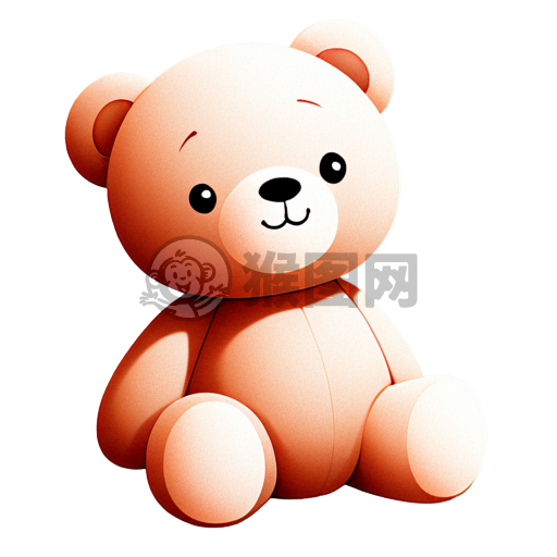 可爱的微笑泰迪熊插画欣赏