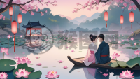 七夕浪漫意境图