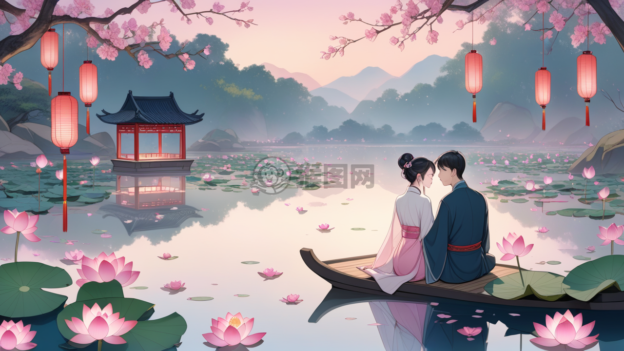 七夕浪漫意境图