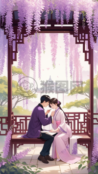 花下情书：婉约紫藤之恋