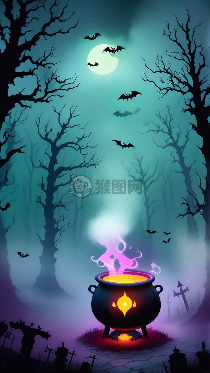 森林深处巫女酿魔药