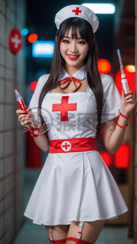 中国女孩护士装扮性感自拍