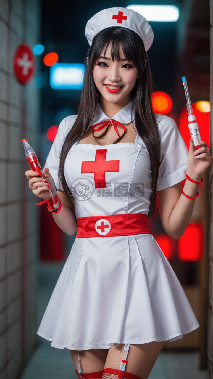 中国女孩护士装扮性感自拍