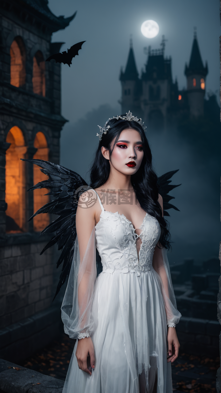 迷失天使：中国性感女孩万圣节礼服照