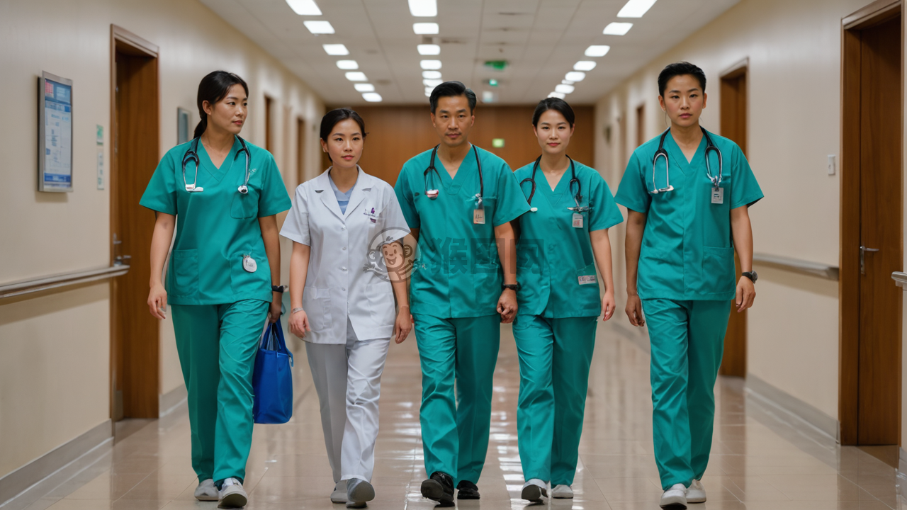 医院走廊中的专业环境与高清晰度照明