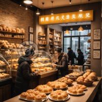 冬日暖烘烘面包店，中国人品咖啡谈天