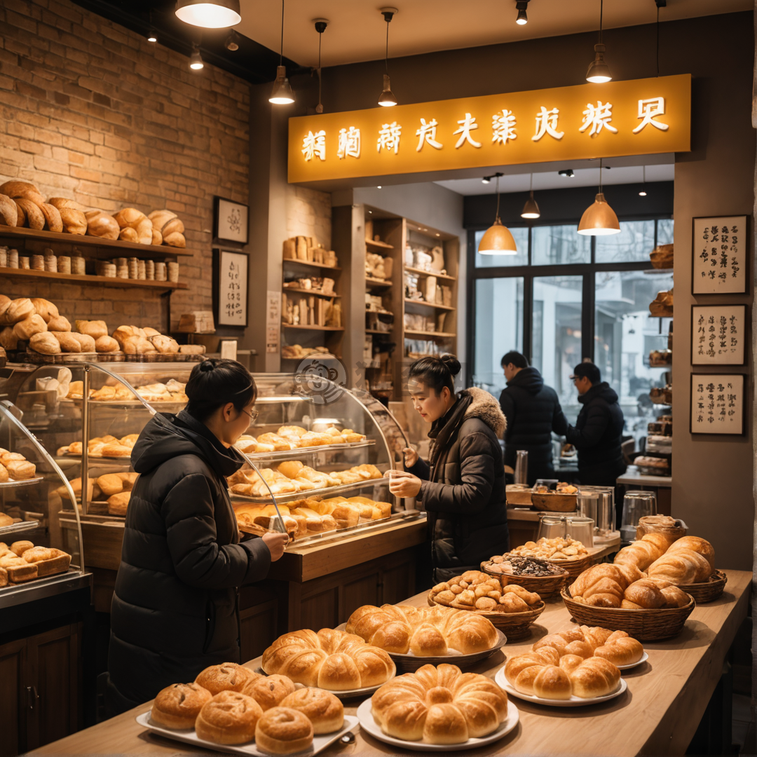 冬日暖烘烘面包店，中国人品咖啡谈天
