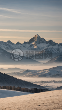 雪山晨雾，摄人心魄