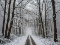 迷雾冬林，雪覆枝头，静谧无声，索尼Alpha 7R IV下的风景