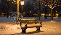 黄昏雪景之寂静时光