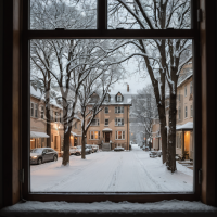 窗外雪景，室内温馨佳能EOS 5D Mark IV拍摄
