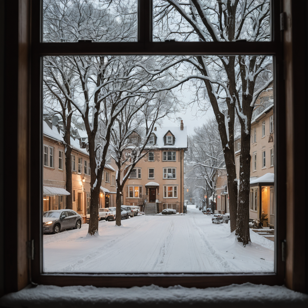 窗外雪景，室内温馨佳能EOS 5D Mark IV拍摄