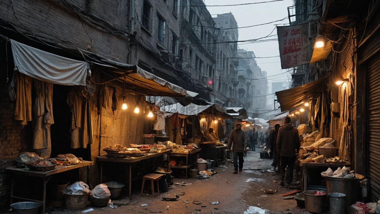 破巷末路市场：人间真实景致
