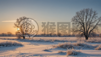 雪景冬日暖阳美图