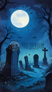 墓地亡灵之夜，月圆之夜的诡异眼神