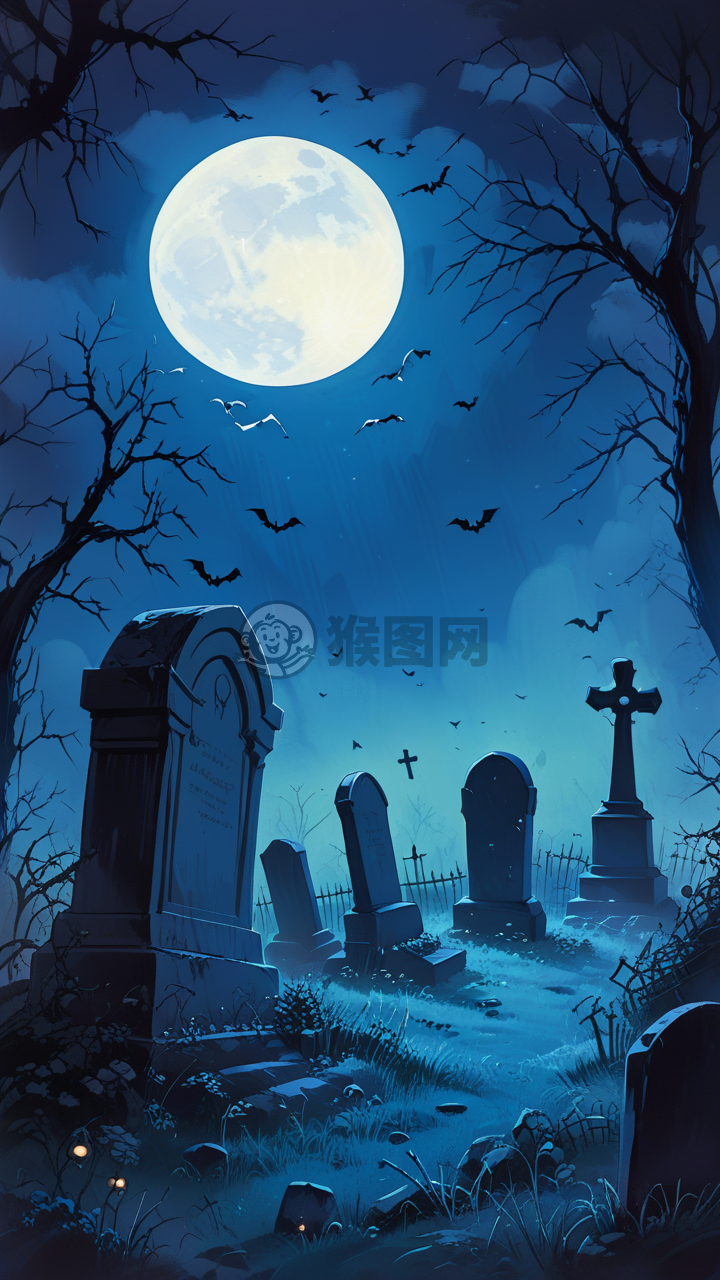 墓地亡灵之夜，月圆之夜的诡异眼神