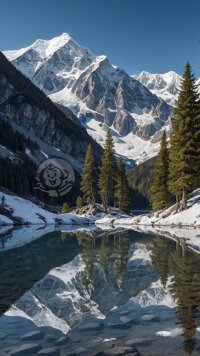 冰雪覆盖的山峰景色之美
