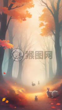 秋日森林中的奇幻之旅