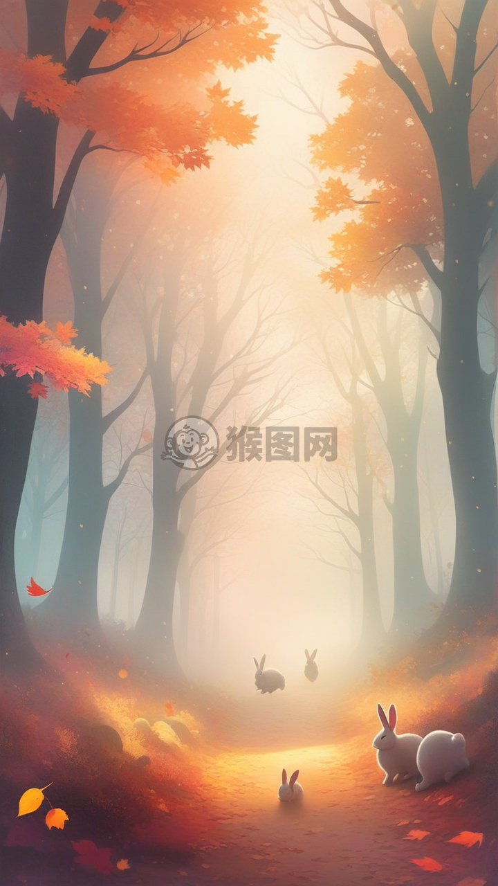秋日森林中的奇幻之旅