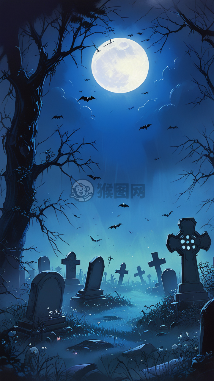 墓地幽灵之夜