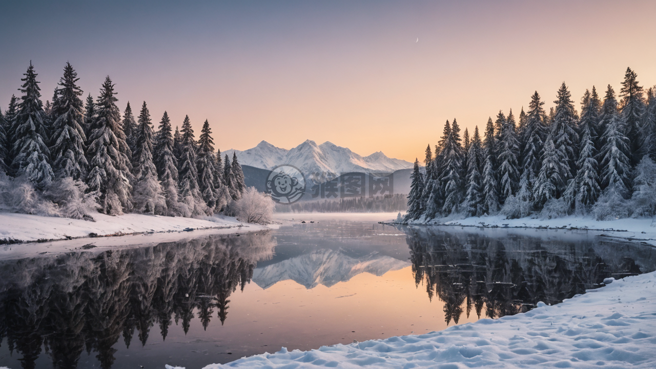 宁静冬日雪景美图