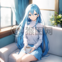 柔和阳光下的优雅少女与茶