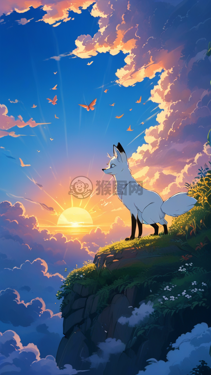 飞翔的白狐：天空之城的美好奇幻之旅