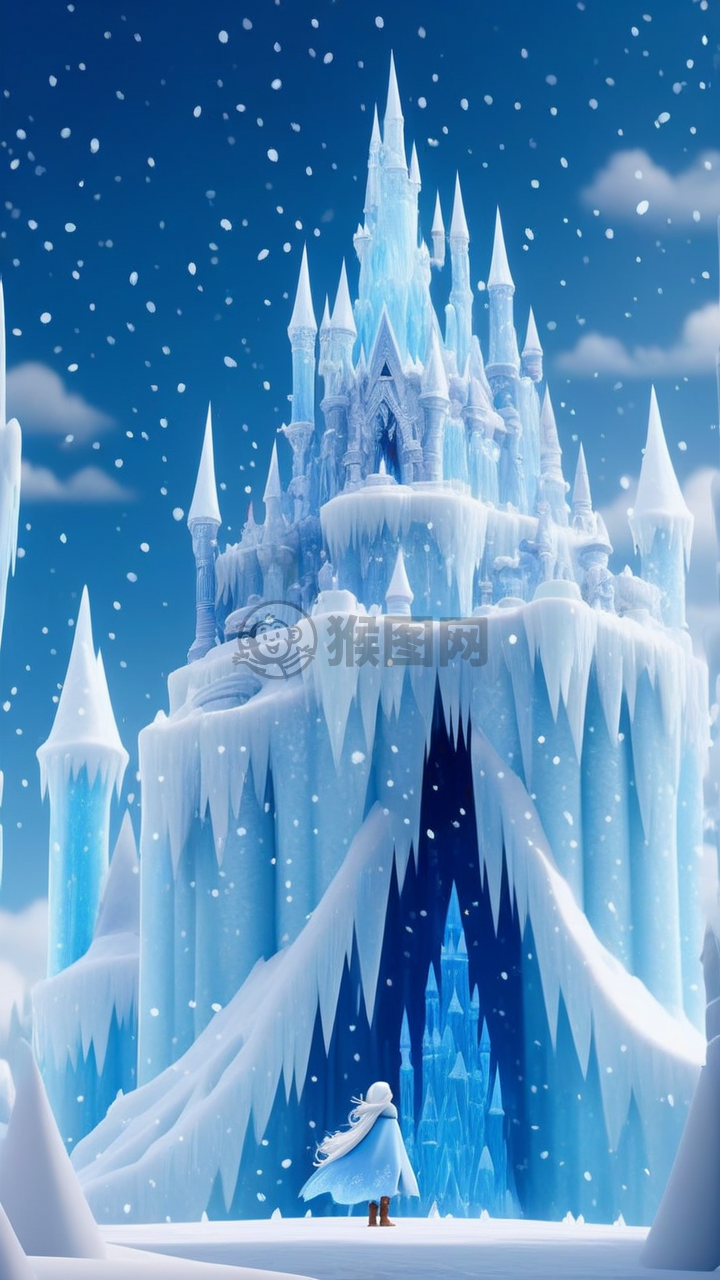 冰雪奇缘中的梦幻女孩，统治冰雪王国的奇妙旅程